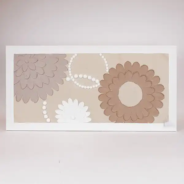 ΠΙΝΑΚΑΣ ΚΑΜΒΑΣ ΛΟΥΛΟΥΔΙΑ ΜΠΕΖ – ΛΕΥΚΟΣ – ΚΑΦΕ 60x3x120cm ΠΙΝΑΚΑΣ ΚΑΜΒΑΣ ΛΟΥΛΟΥΔΙΑ ΜΠΕΖ – ΛΕΥΚΟΣ – ΚΑΦΕ 60x3x120cm