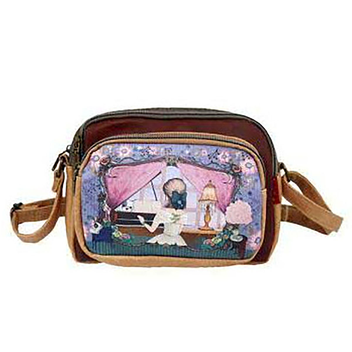 Γυναικεία τσάντα χιαστί Sweet Candy με 4 τσέπες CGC263 Autobus