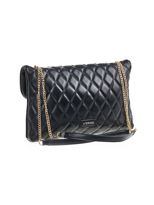 Verde Γυναικεία Τσάντα Ώμου 16-7006 Μαύρο