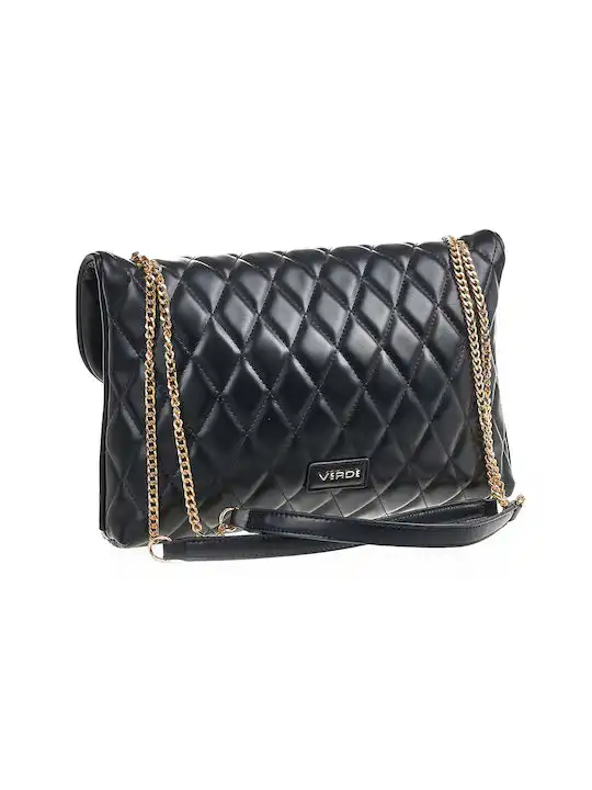 Verde Γυναικεία Τσάντα Ώμου 16-7006 Μαύρο