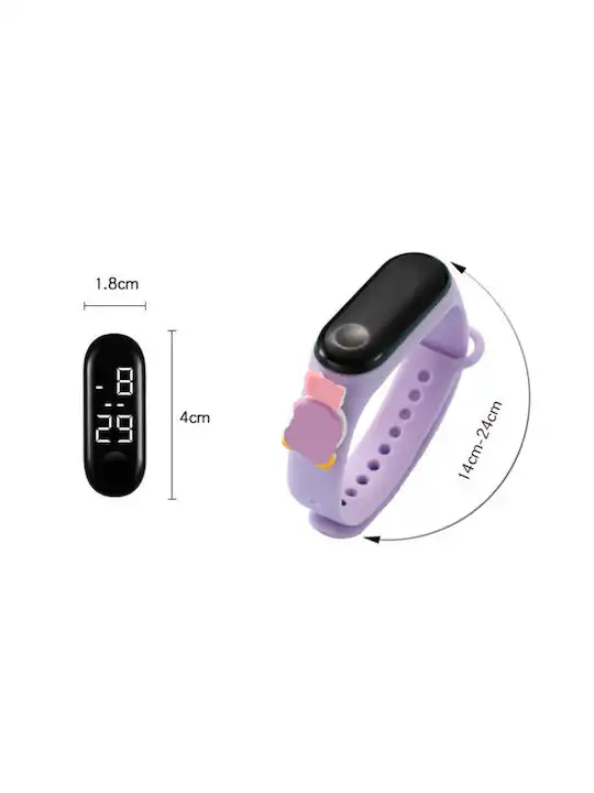 Παιδικό Αδιάβροχο Ρολόι με οθόνη Led και 3D χαρακτήρες AG-062 λευκό