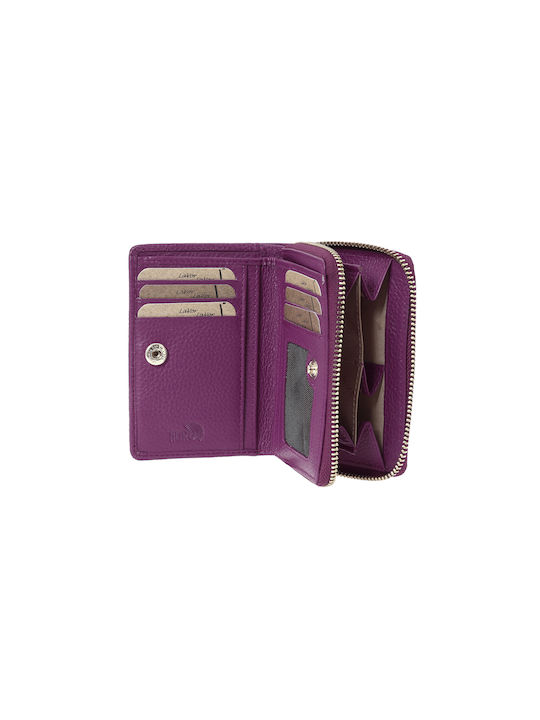 Γυναικείο Δερμάτινο Πορτοφόλι Lavor 6081 μωβ