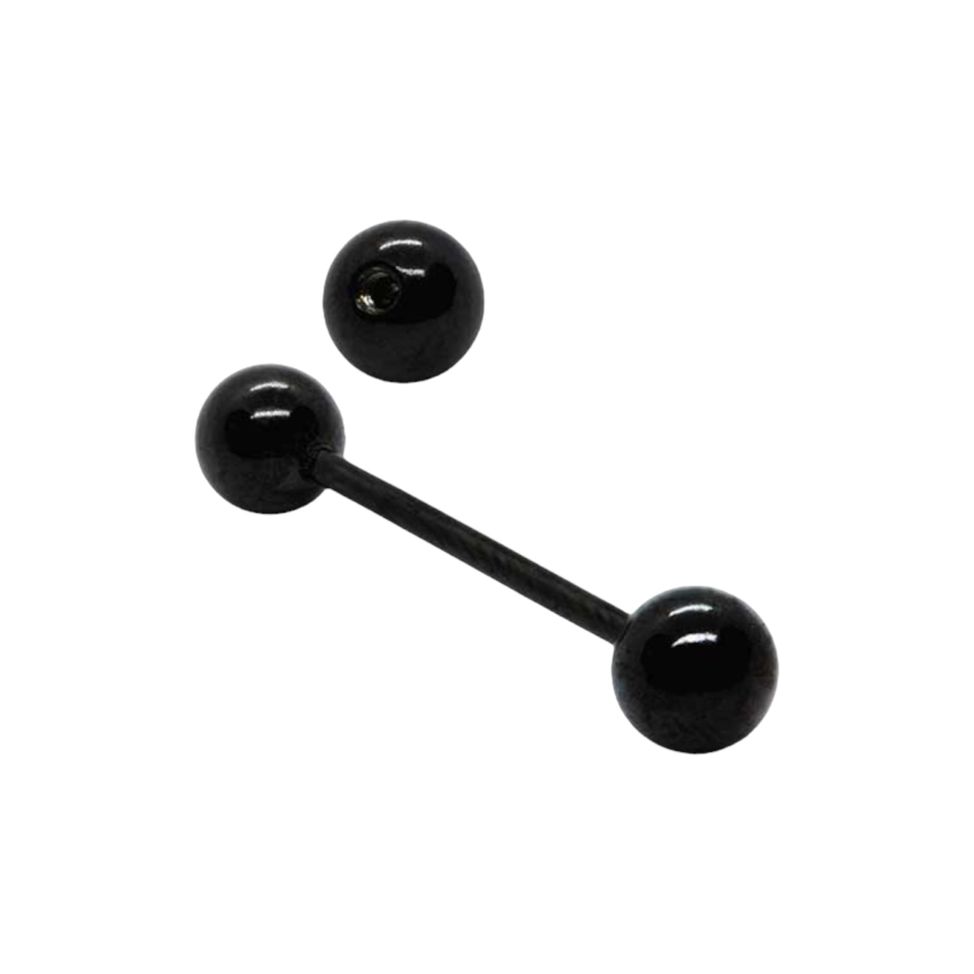 Σκουλαρίκι piercing γλώσσας Stainless Steel μαύρη (1.6 mm)