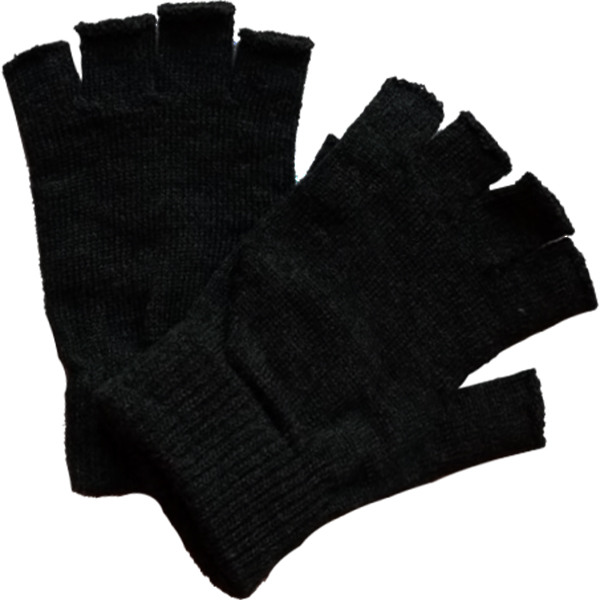 Ανδρικά μαύρα γάντια με κομμένα δάχτυλα