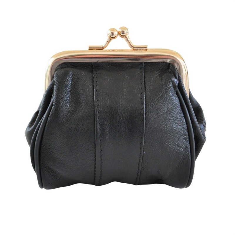 Sequoia δερμάτινο πορτοφόλι για κερματα με κλιπ 18-0001 black