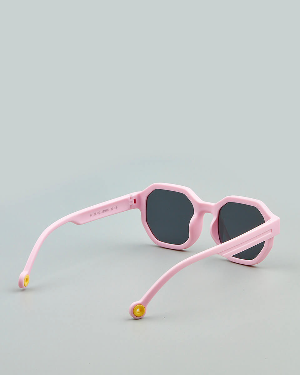 Παιδικά Γυαλιά Ηλίου με Πολωτικούς Φακούς και Γεωμετρικό Σκελετό S-158 ροζ
