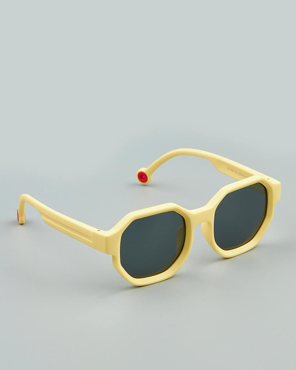 Παιδικά Γυαλιά Ηλίου με Πολωτικούς Φακούς και Γεωμετρικό Σκελετό S-158 κίτρινο