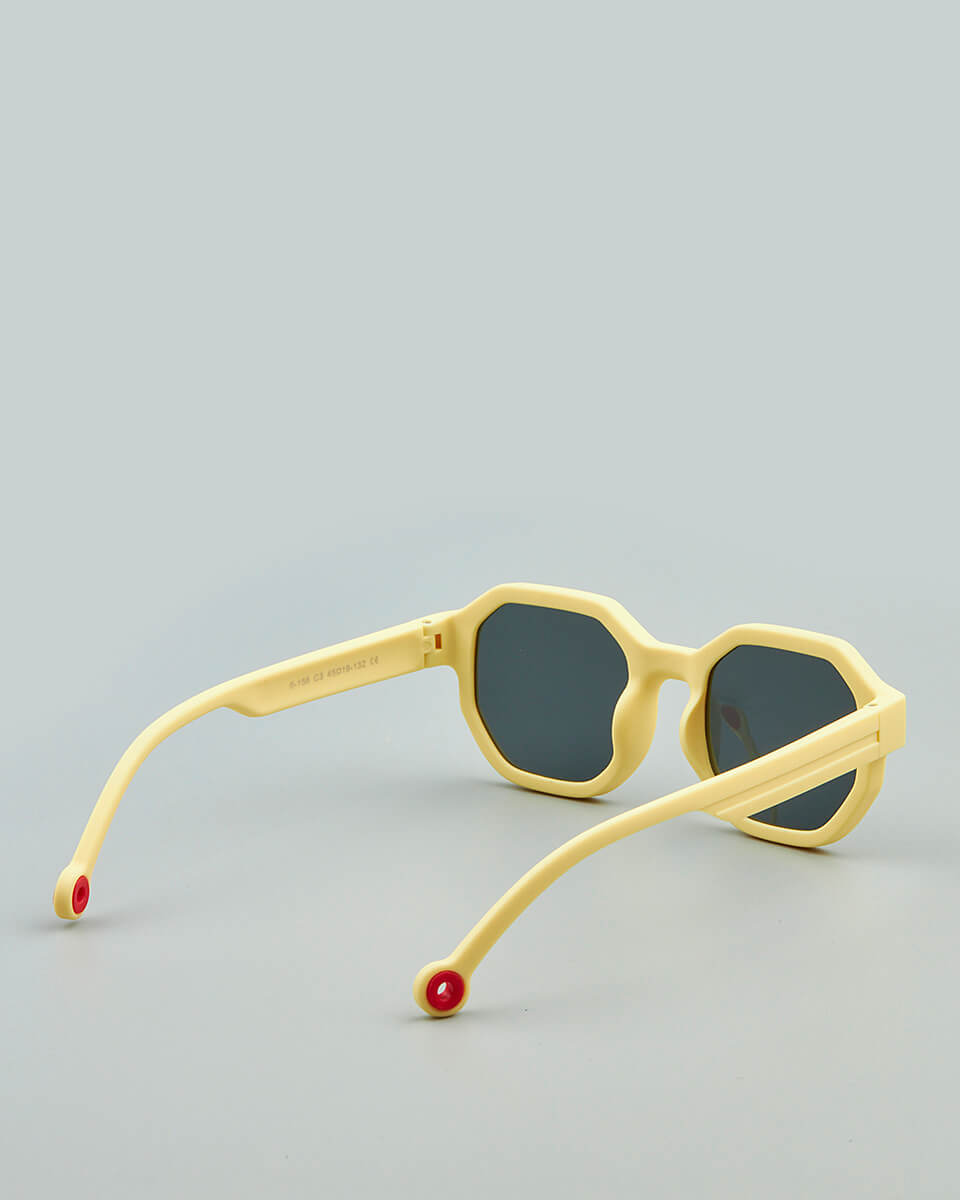 Παιδικά Γυαλιά Ηλίου με Πολωτικούς Φακούς και Γεωμετρικό Σκελετό S-158 κίτρινο