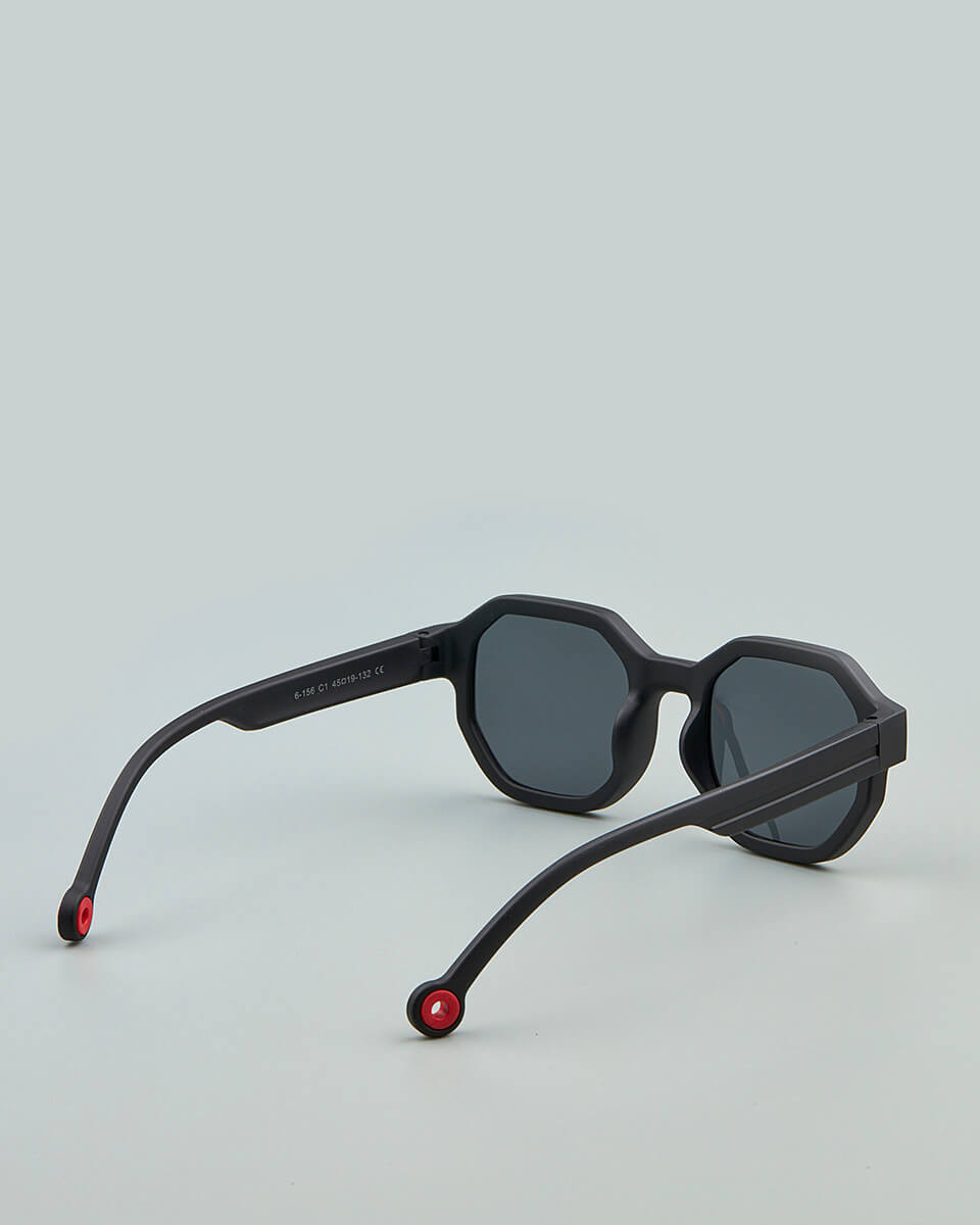 Παιδικά Γυαλιά Ηλίου με Πολωτικούς Φακούς και Γεωμετρικό Σκελετό S-158 black