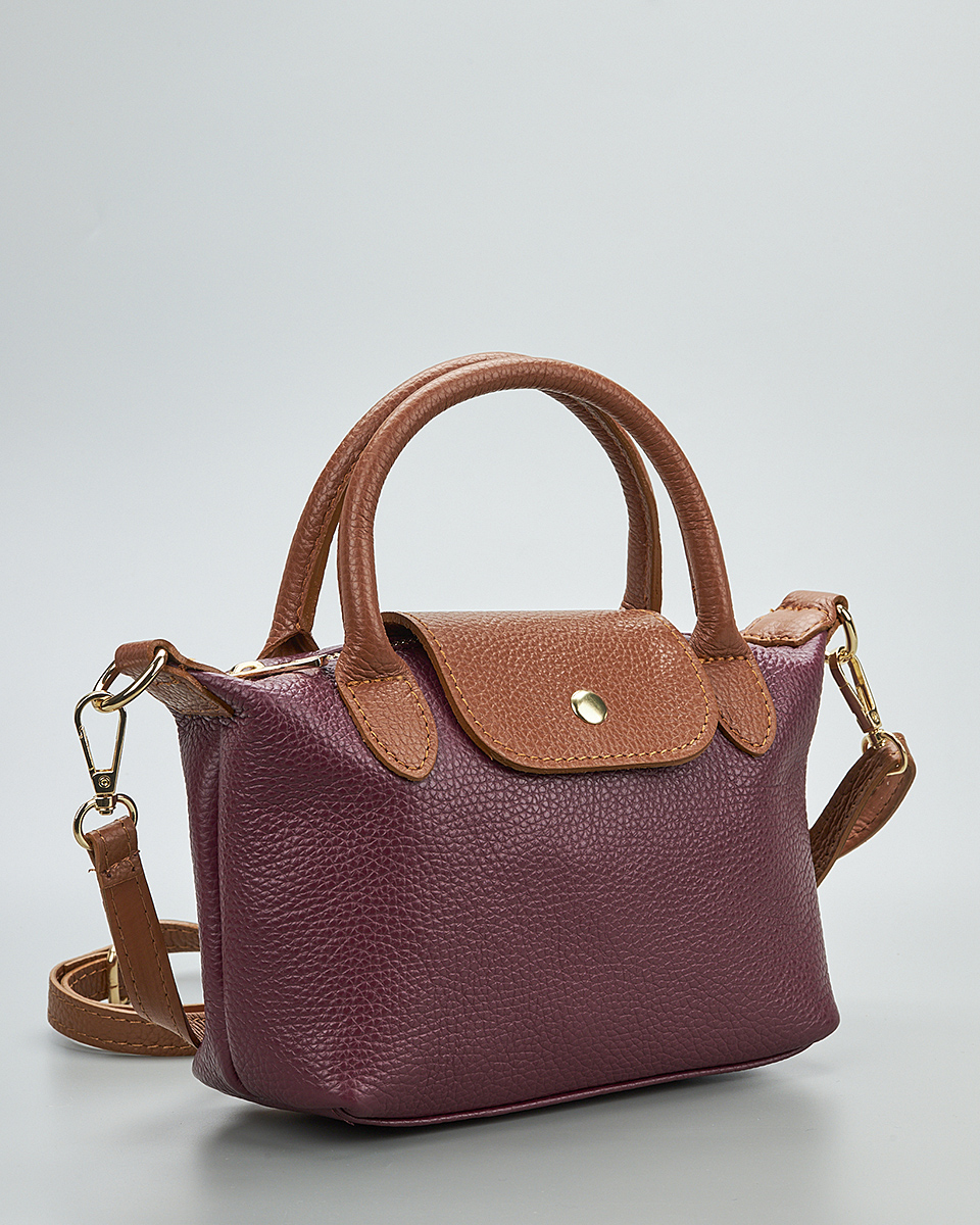 Γυναικεία Mini Τσάντα από 100% Γνήσιο Δέρμα – Sequoia Leather SEQ-16-6000 Μπορντό