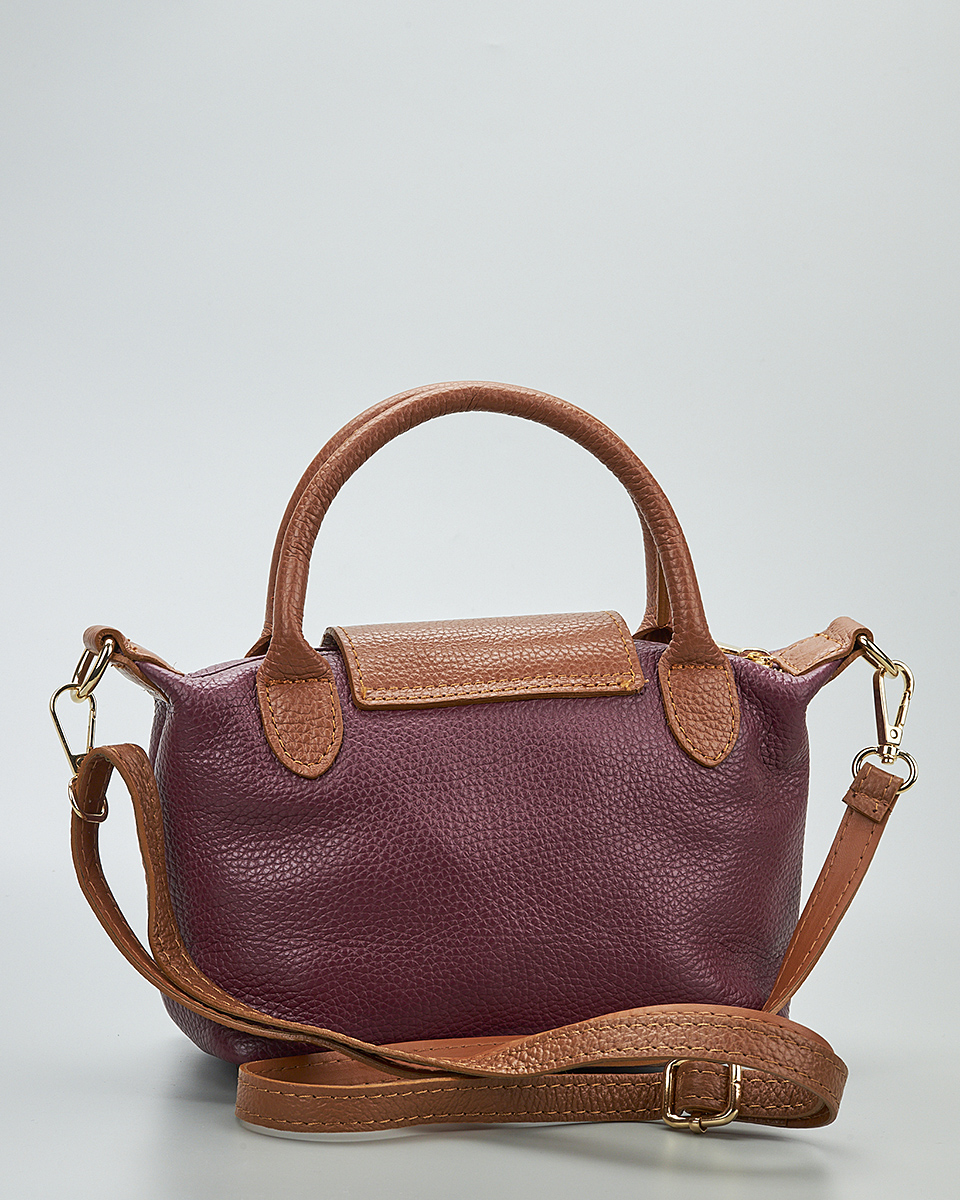 Γυναικεία Mini Τσάντα από 100% Γνήσιο Δέρμα – Sequoia Leather SEQ-16-6000  Μπορντό