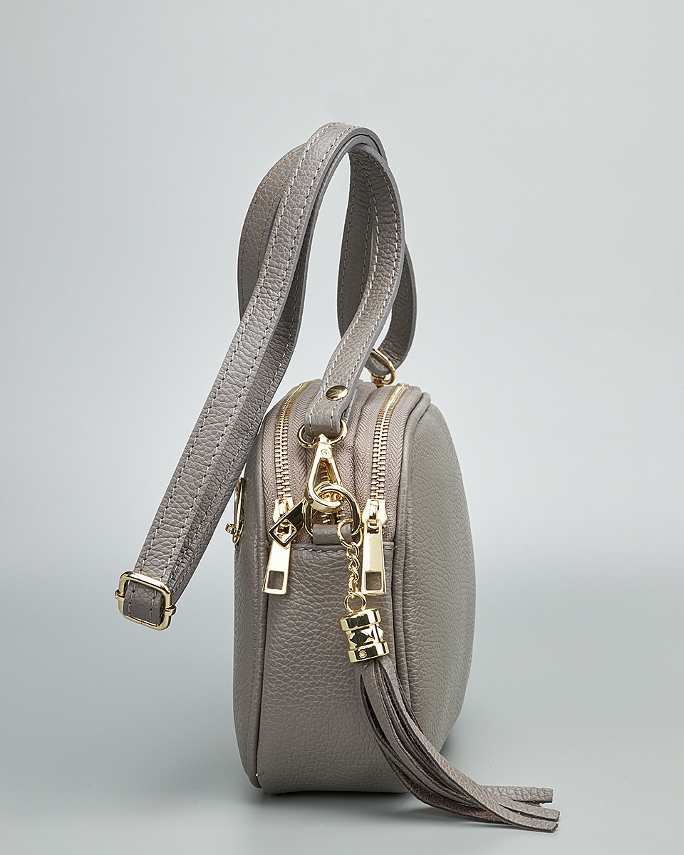 Γυναικεία Τριθέσια Τσάντα Ώμου & Χιαστί από 100% Γνήσιο Δέρμα SEQ-16-1005 black