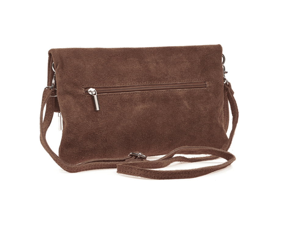 Sequoia Δερμάτινο σουέτ χιαστί τσαντάκι seq-16-1004 καφέ σκούρο