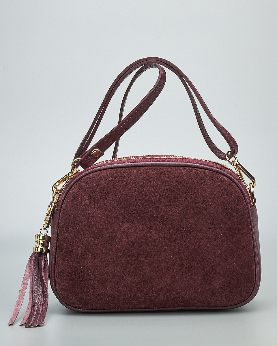 Γυναικεία Καστόρινη Τσάντα Ώμου & Χιαστί από 100% Γνήσιο Δέρμα SEQ-16-1006 black