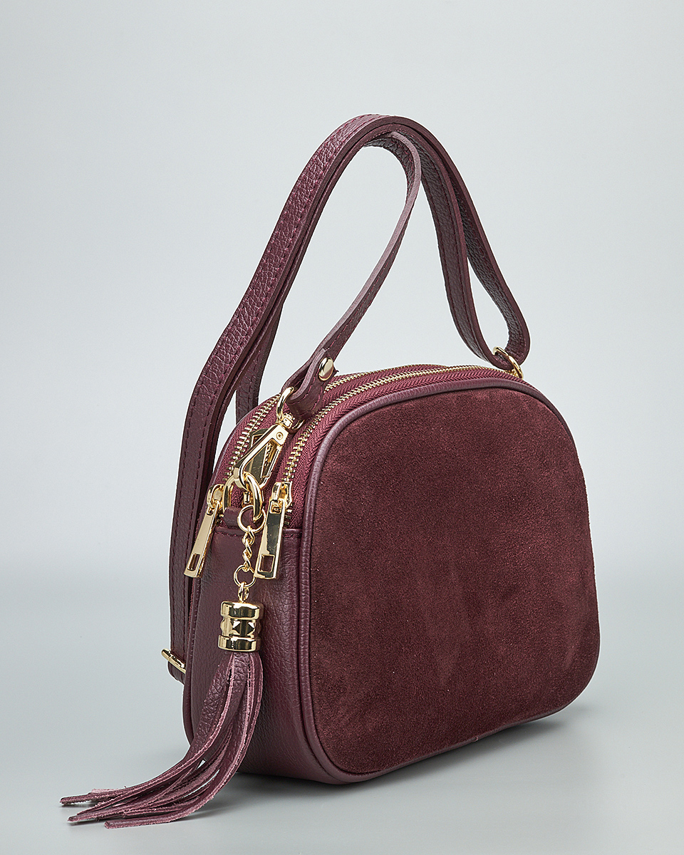 Γυναικεία Καστόρινη Τσάντα Ώμου & Χιαστί από 100% Γνήσιο Δέρμα SEQ-16-1006 black