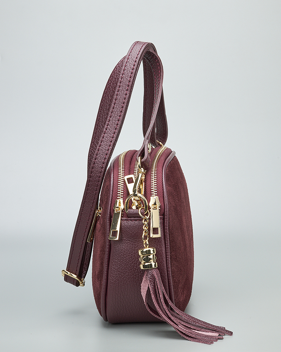 Γυναικεία Καστόρινη Τσάντα Ώμου & Χιαστί από 100% Γνήσιο Δέρμα SEQ-16-1006 black