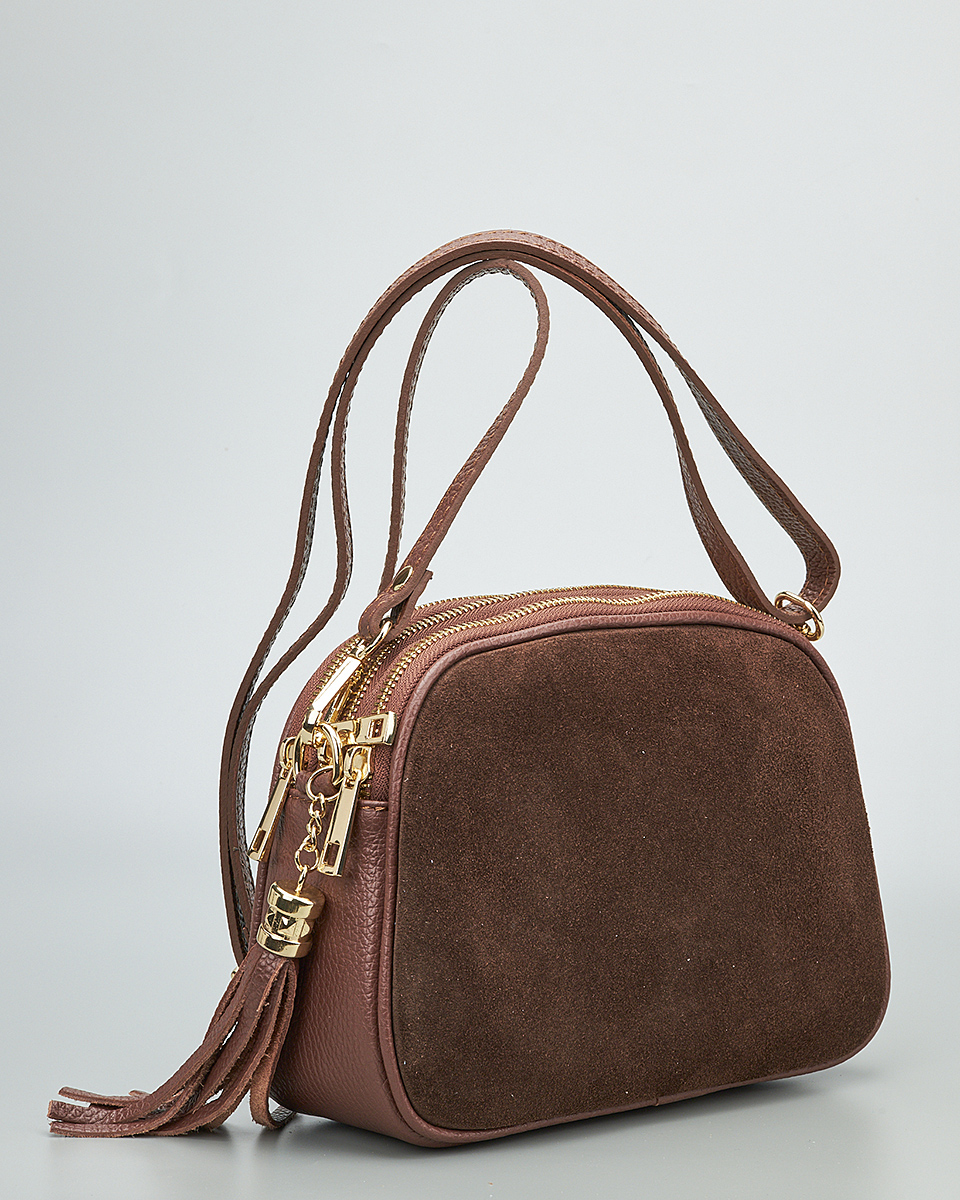 Γυναικεία Καστόρινη Τσάντα Ώμου & Χιαστί από 100% Γνήσιο Δέρμα SEQ-16-1006 Σκούρο Καφέ Γυναικεία Καστόρινη Τσάντα Ώμου & Χιαστί από 100% Γνήσιο Δέρμα SEQ-16-1006 Σκούρο Καφέ