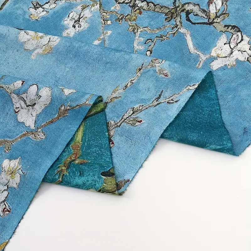 Sequoia Γυναικεία Πασμίνα Διπλής Όψης Vincent van Gogh: Ανθισμένη Αμυγδαλιά