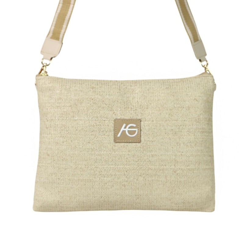 Ψάθινη Μπεζ τσάντα χιαστί Speio Ψάθινη Μπεζ τσάντα χιαστί Speio