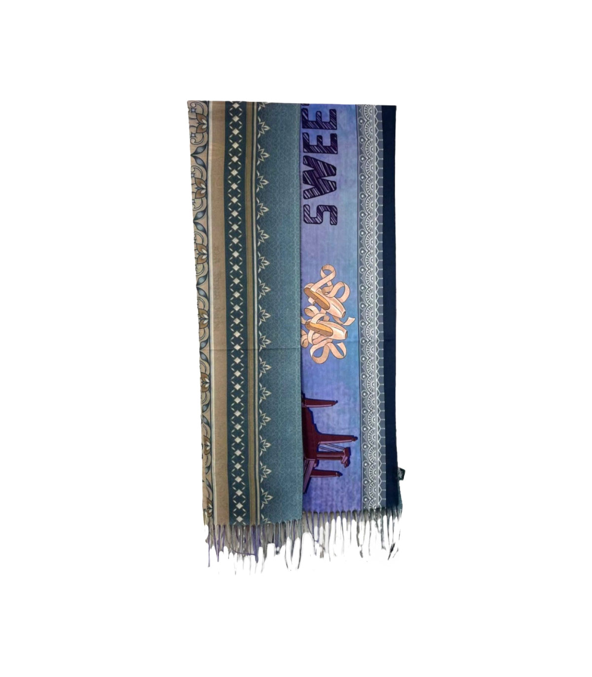 Γυναικείο Φουλάρι με διακοσμητικά κρόσσια Sweet Candy CGC227 Ballet