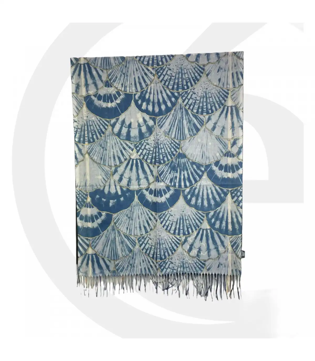 Γυναικείο Φουλάρι με διακοσμητικά κρόσσια Sweet Candy CGC227 Navy blue