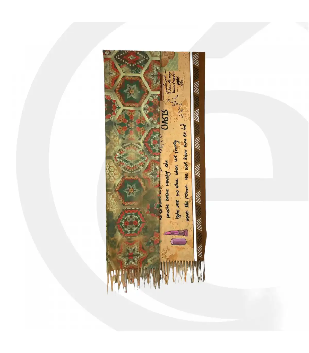 Γυναικείο Φουλάρι με διακοσμητικά κρόσσια Sweet Candy CGC227 Espejo