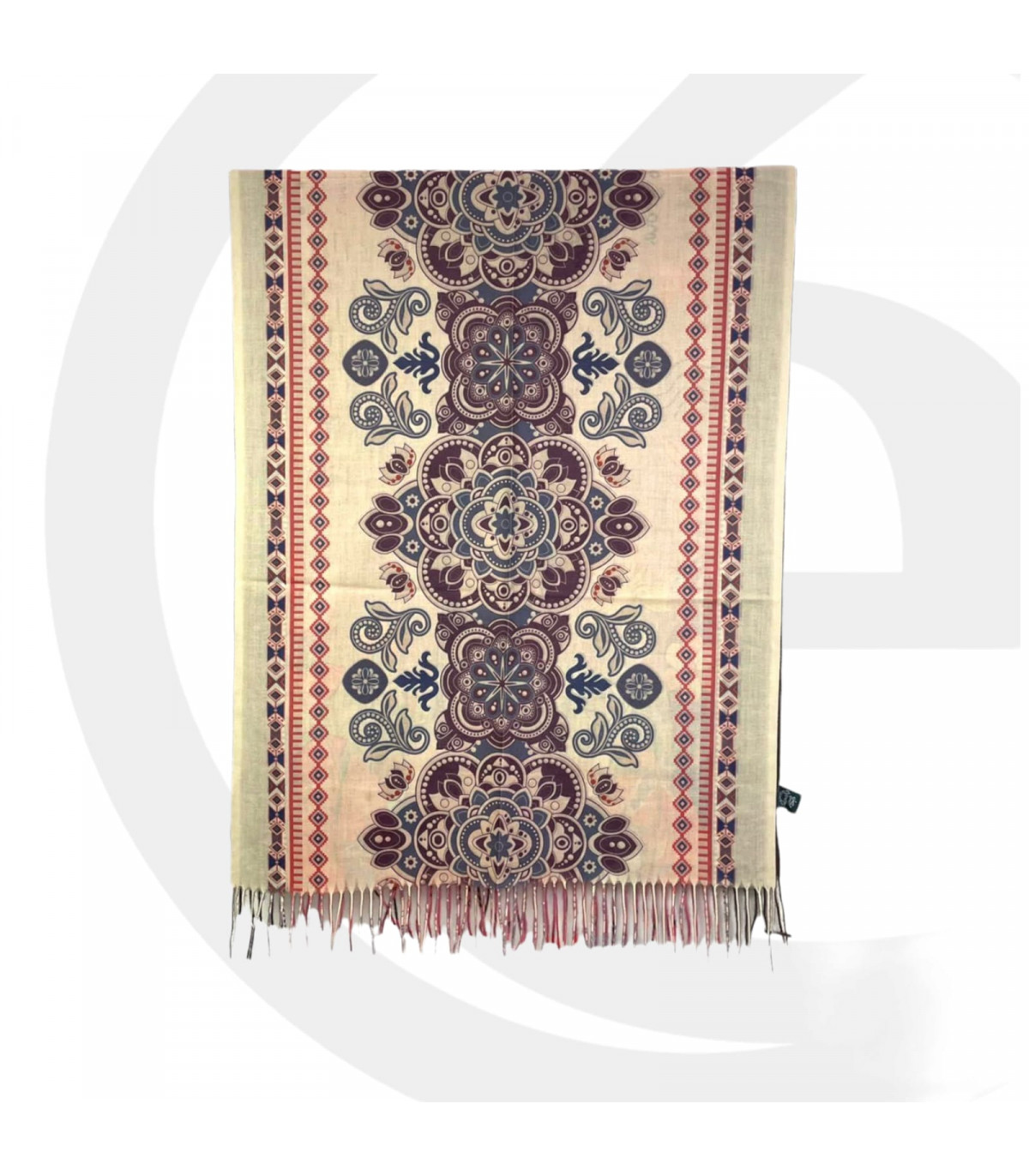 Γυναικείο Φουλάρι με διακοσμητικά κρόσσια Sweet Candy CGC227 Flores