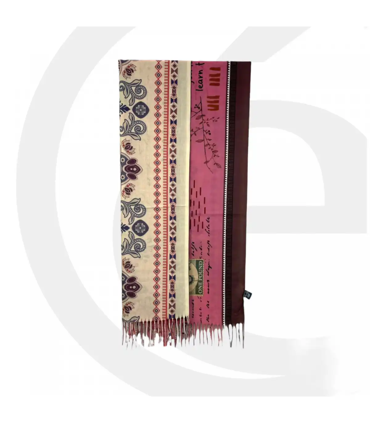 Γυναικείο Φουλάρι με διακοσμητικά κρόσσια Sweet Candy CGC227 Flores