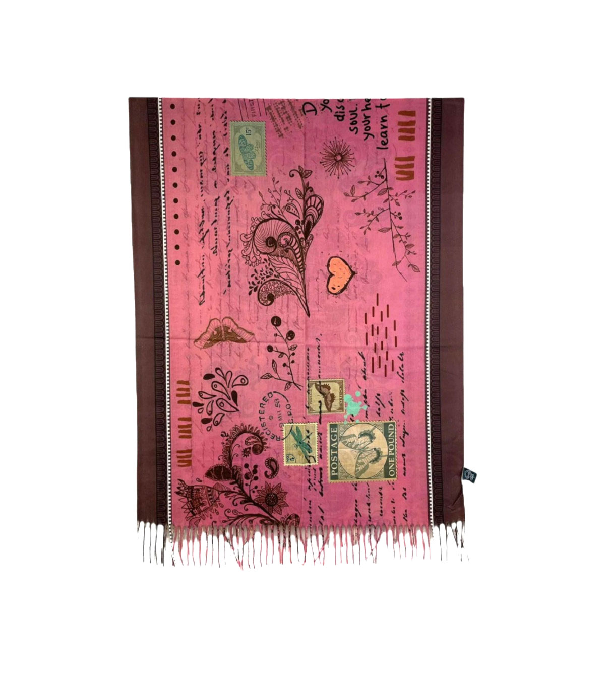 Γυναικείο Φουλάρι με διακοσμητικά κρόσσια Sweet Candy CGC227 Flores