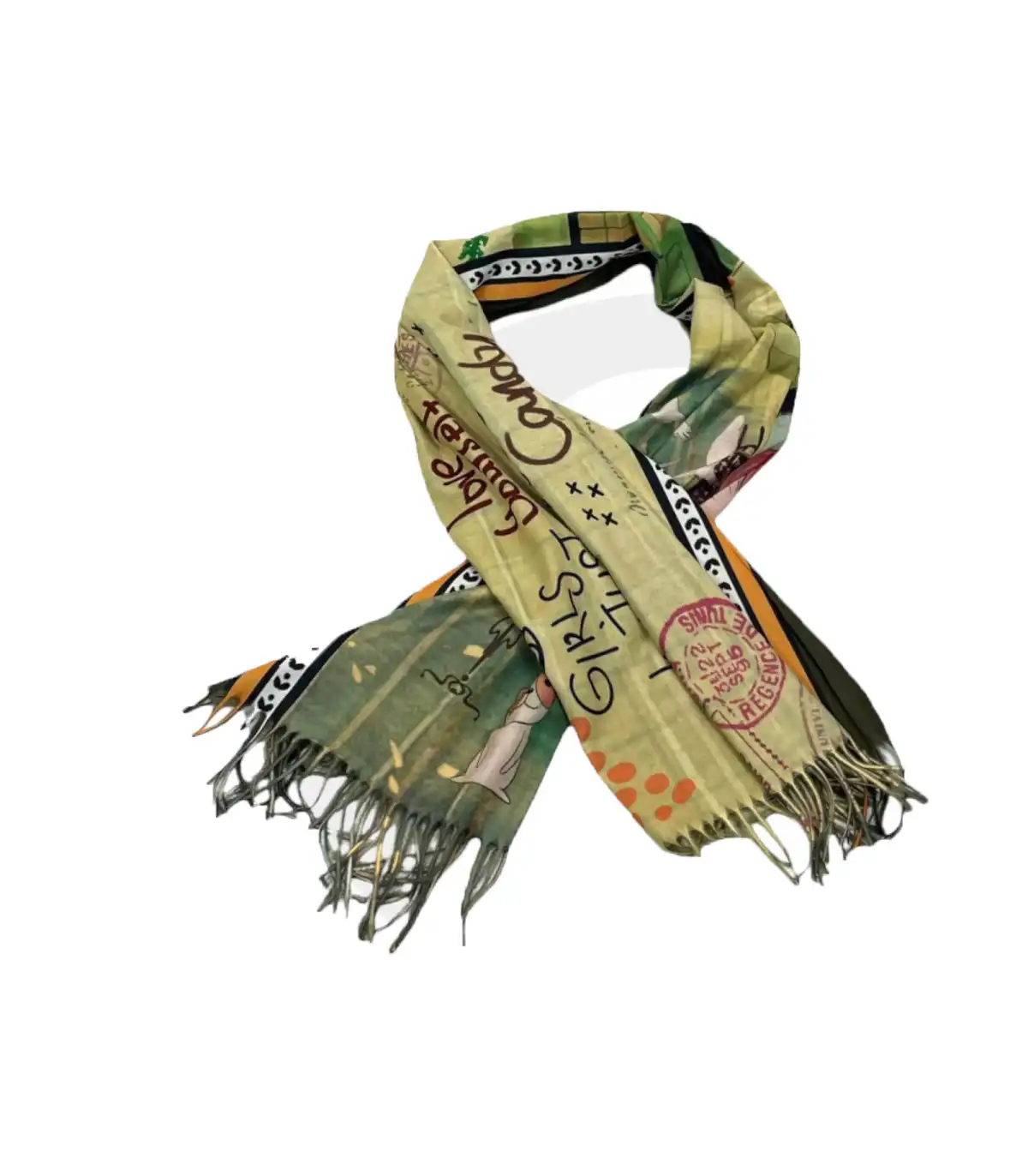 Γυναικείο Φουλάρι με διακοσμητικά κρόσσια Sweet Candy CGC227 Flores