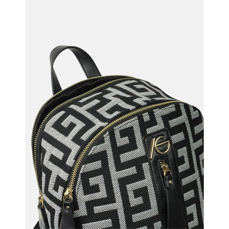 Χειροποίητο σακίδιο πλάτης ασπρόμαυρο Terra