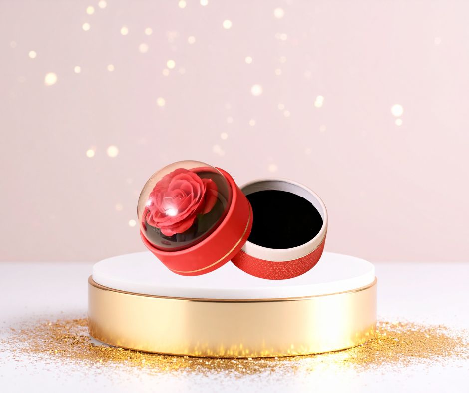 Παντοτινό κόκκινο τριαντάφυλλο σε κουτί δώρου