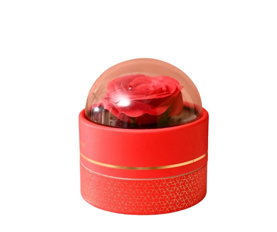 Παντοτινό κόκκινο τριαντάφυλλο σε κουτί δώρου