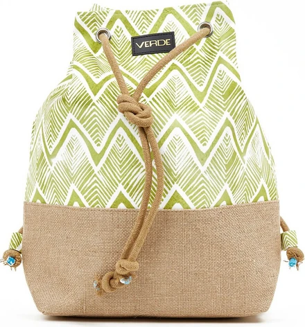 Verde Υφασμάτινη Τσάντα Θαλάσσης Πλάτης Πράσινη 14-0281 Verde Υφασμάτινη Τσάντα Θαλάσσης Πλάτης Πράσινη 14-0281