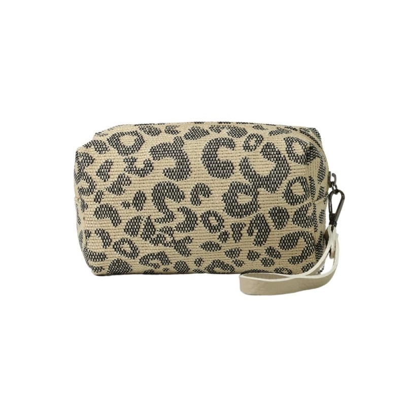 Ψάθινο Λεοπάρ τσαντάκι χειρός Xene Ψάθινο Λεοπάρ τσαντάκι χειρός Xene