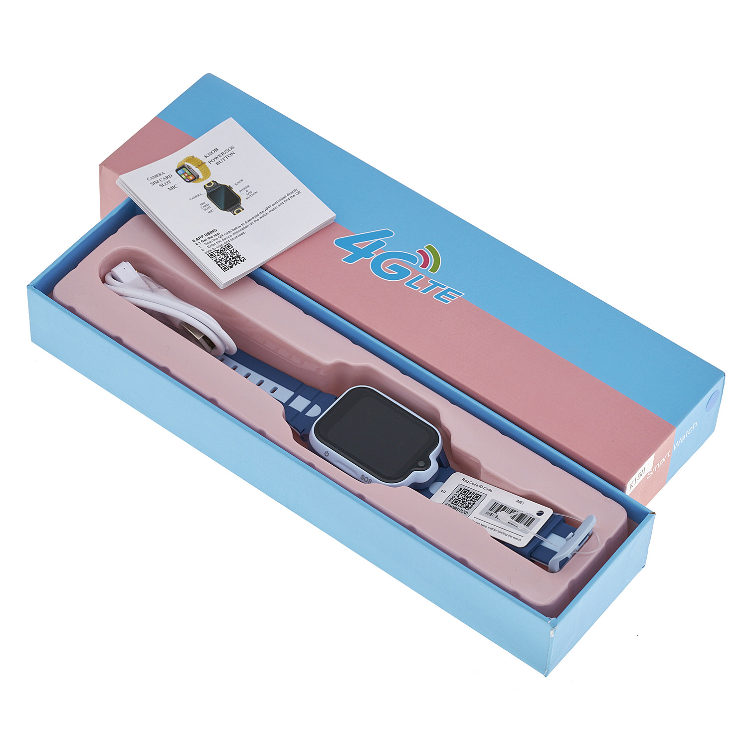 Παιδικό Ρολόι  με GPS Tracker και Videoκλήση και Κουμπί πανικού K15H GPS Μπλε