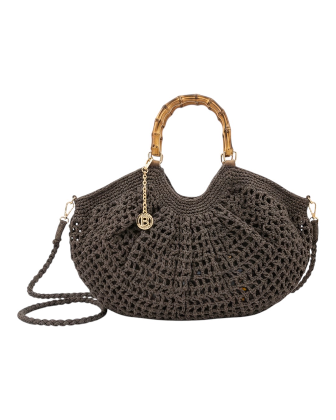 Ψάθινο τσαντάκι ώμου CN26008 – Καφέ