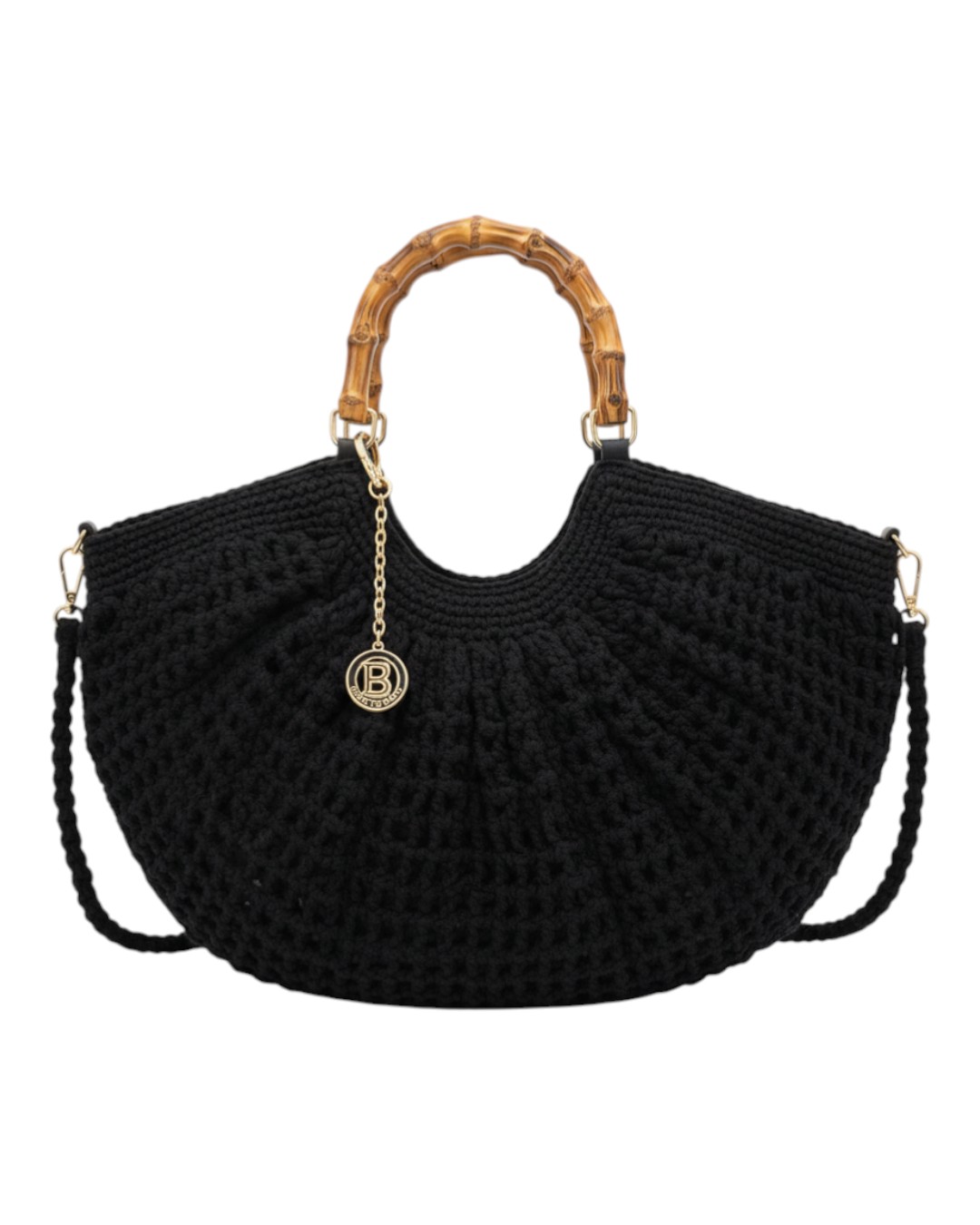 Ψάθινο τσαντάκι ώμου CN26008 – Μαύρο