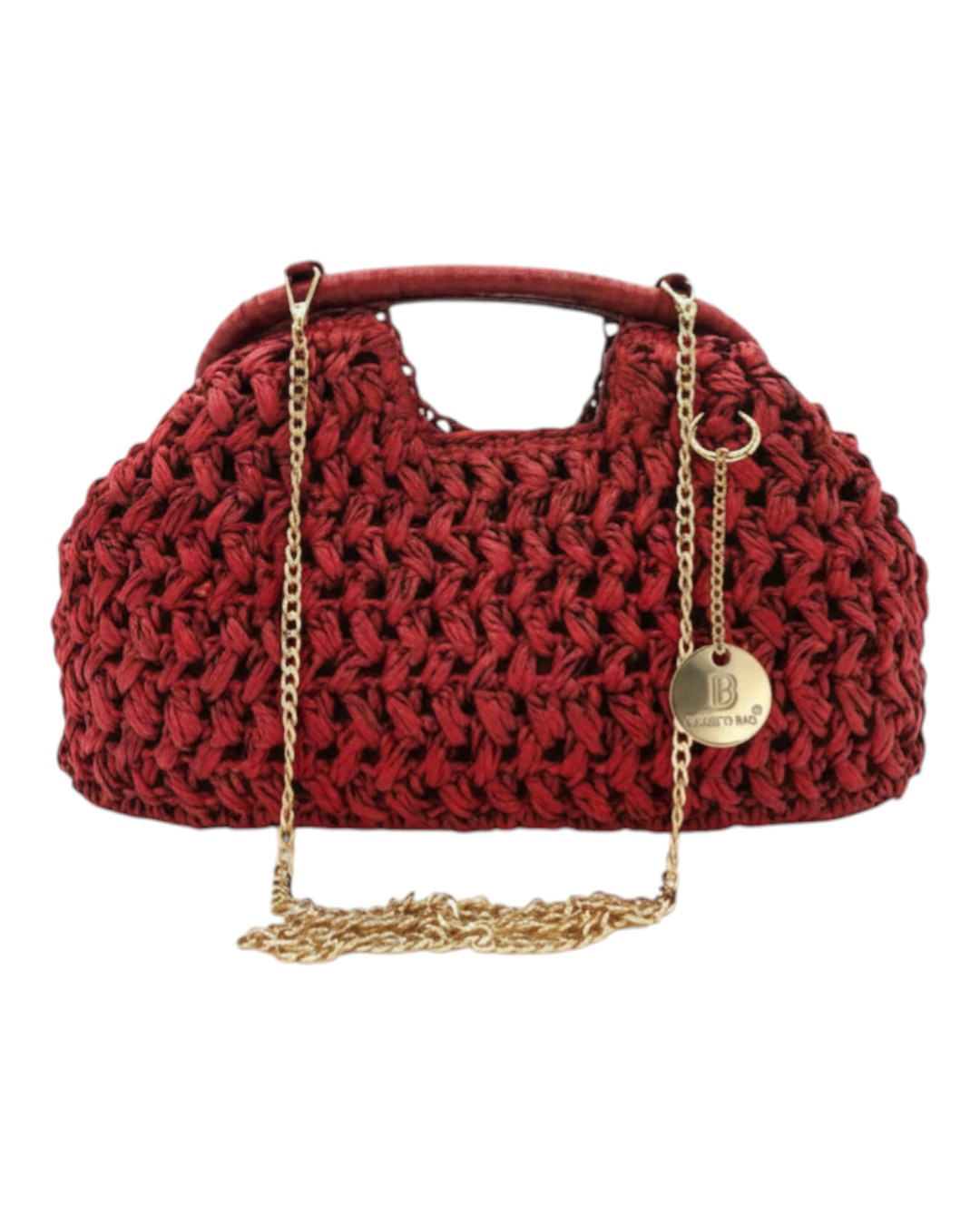 Ψάθινο τσαντάκι χειρός CN26012 – Κόκκινο