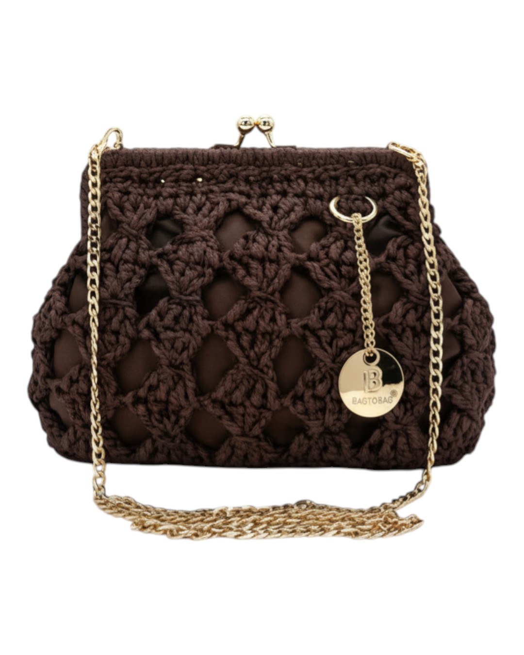 Ψάθινο τσαντάκι χιαστι CN26013 – Καφέ