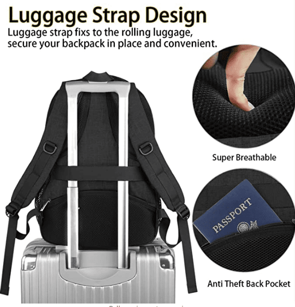 Σακίδιο πλάτης 30L Laptop 17,3” Matein 1035 μαύρο