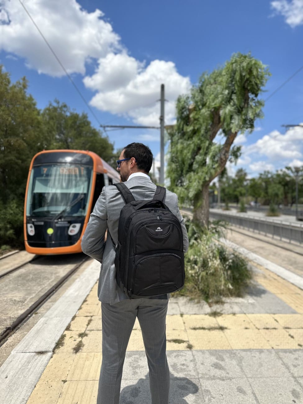 Σακίδιο πλάτης Τροχήλατο 45L Laptop 18” Matein 1178 μαύρο