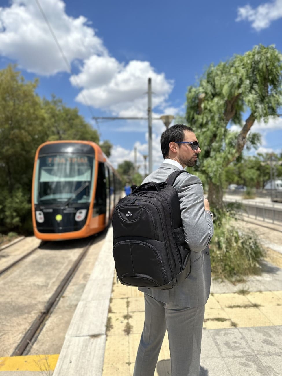 Σακίδιο πλάτης Τροχήλατο 45L Laptop 18” Matein 1178 μαύρο