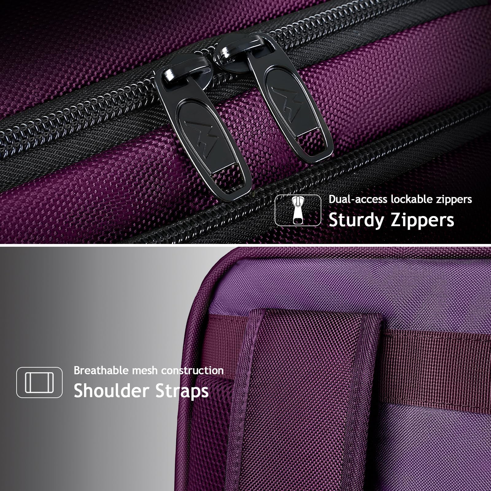 Σακίδιο πλάτης 40L Ταξιδιού 17” Matein 1197 Μωβ