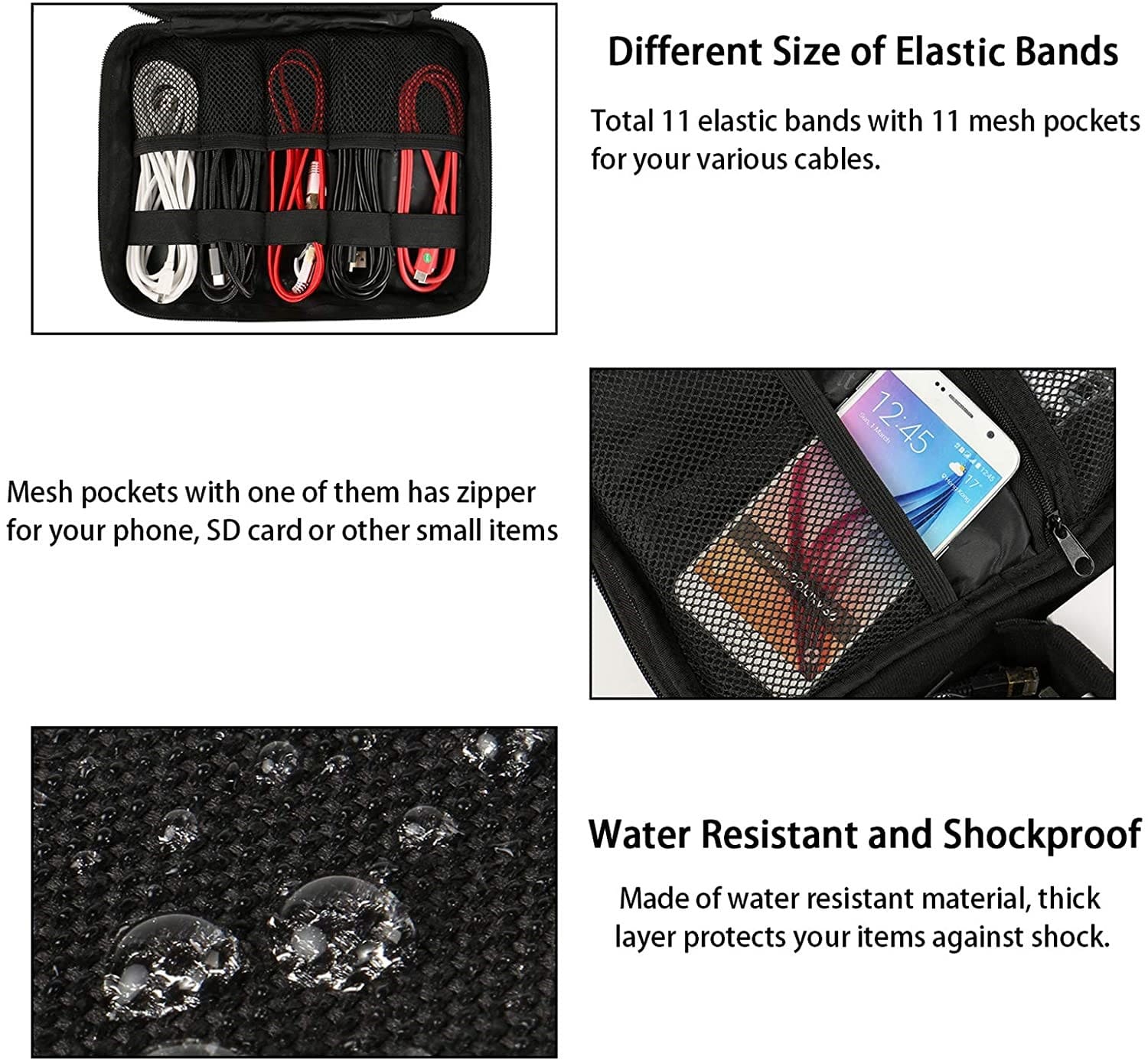 Τσάντα χειρός Organizer ηλεκτρονικών Matein 1369 μαύρο