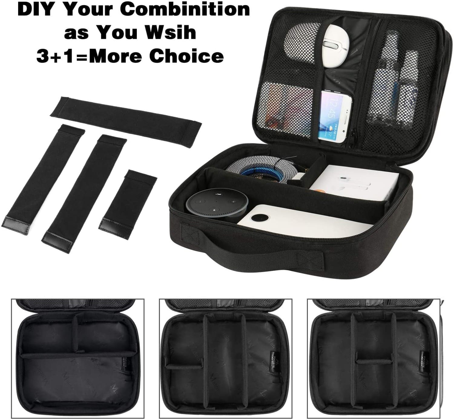 Τσάντα χειρός Organizer ηλεκτρονικών Matein 1369 μαύρο