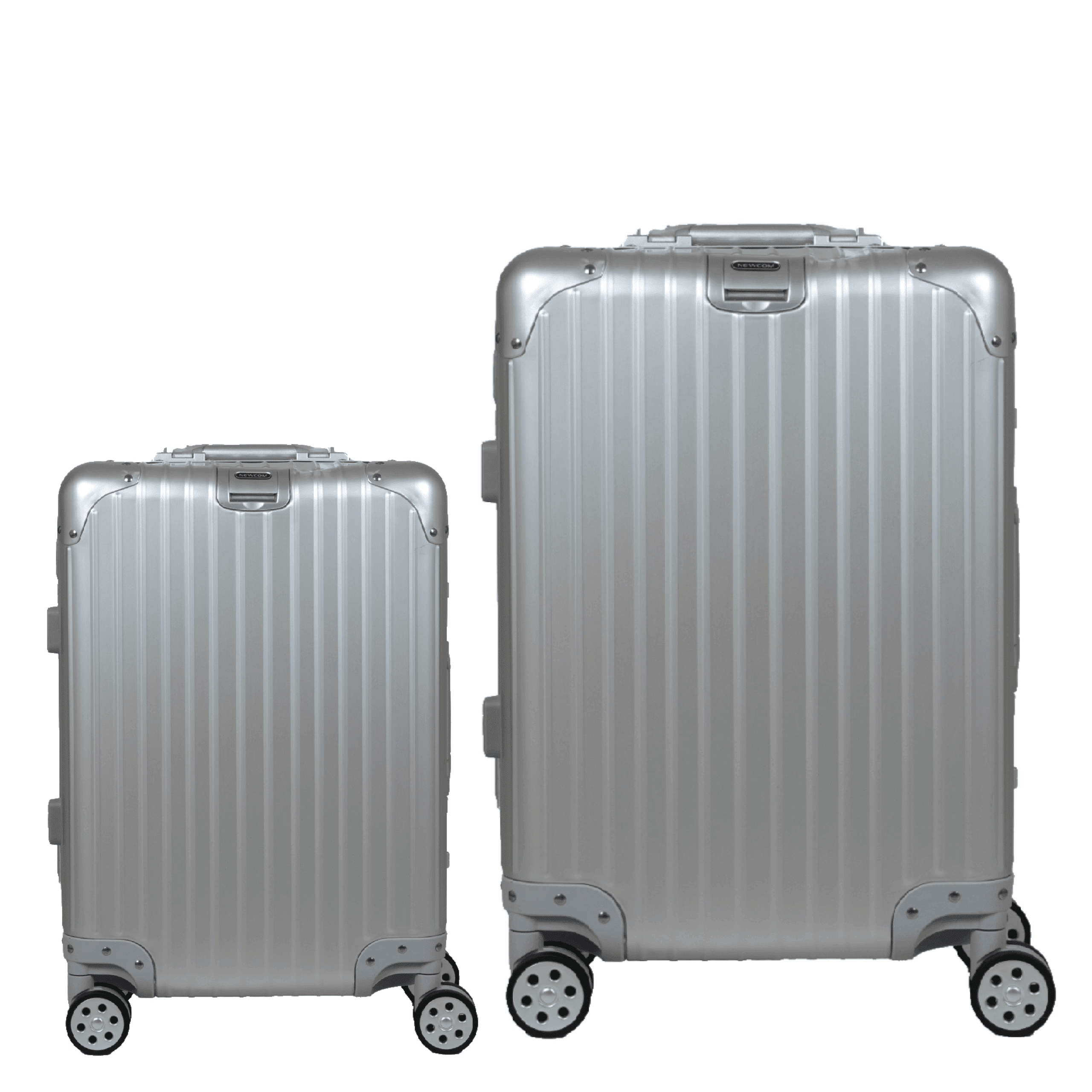 Σετ Βαλίτσες Αλουμινίου Καμπίνας & Μεγάλη Newcom N1526 ασημί