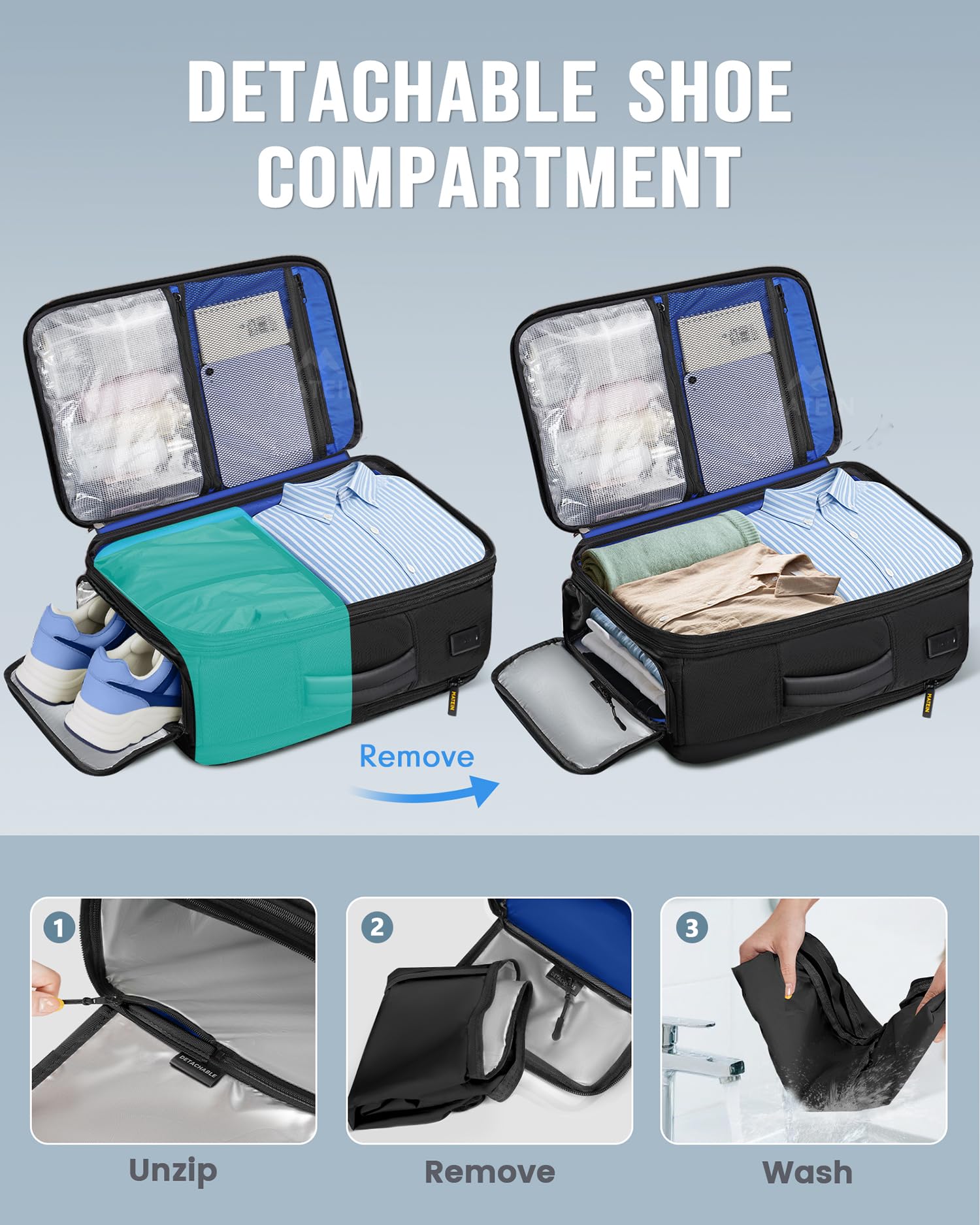 Σακίδιο Πλάτης Καμπίνας 45L 17,3” Matein 1746 μαύρο