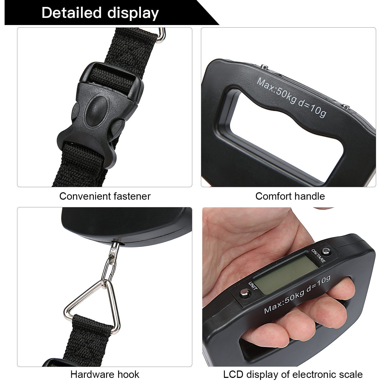 Ψηφιακή Ζυγαριά Αποσκευών Ταξιδιού Cardinal 203 μαύρο