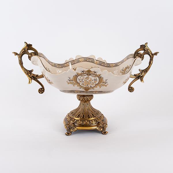 ΦΟΝΤΑΝΙΕΡΑ ΠΟΡΣΕΛΑΝΙΝΗ ΛΕΥΚΗ – ΧΡΥΣΗ  50.5×20.3x31cm